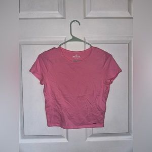 Hollister medium light pink baby-tee